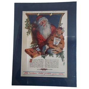 Antique December 11, 1919 Wilson's Certified Ham Navy Matted Advertisement